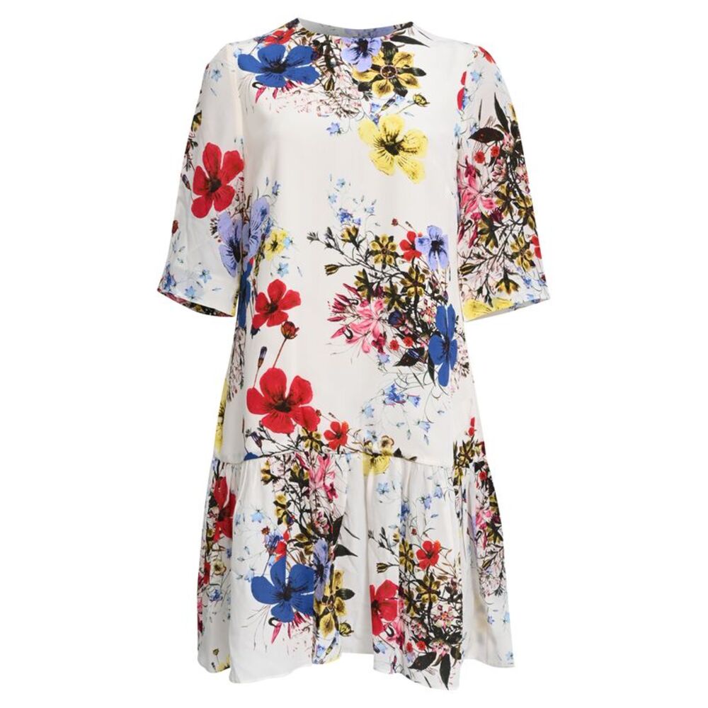 Erdem Emmie Floral-Print Mini Dress in Multicolor Silk